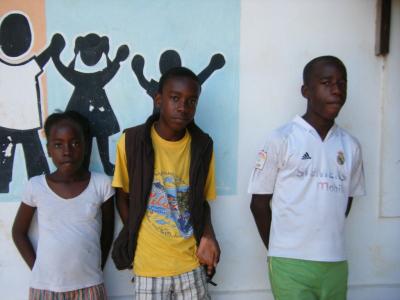 Faima, Juma und Mickey (von links)