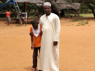 with Moses in the children`s village