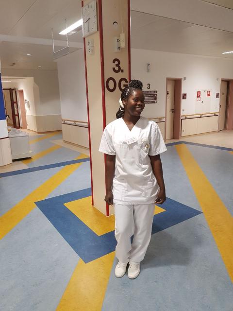 Mwanasha im Krankenhaus Krumbach
