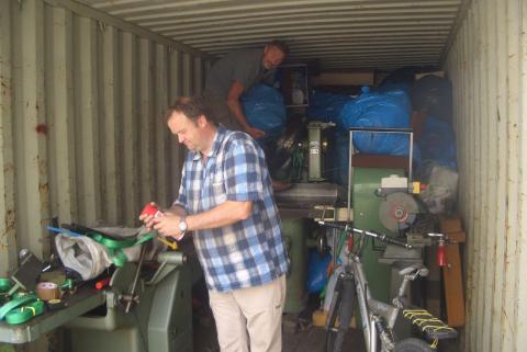Container wird in Beckum geladen.....