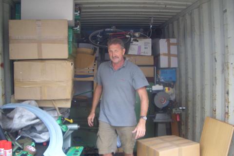Container wird in Beckum geladen.....