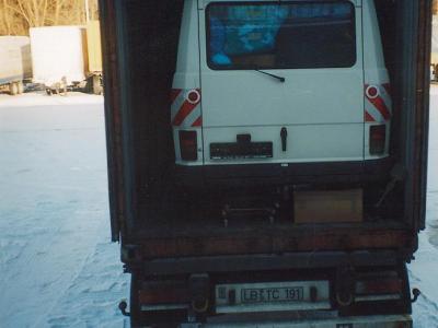 Containerladung im Jahr 2001