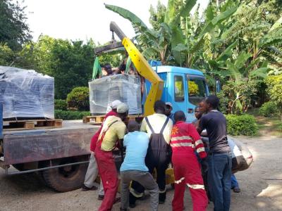 Arrival of the batteries for the new solar plant