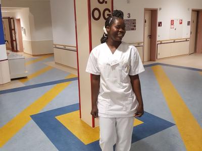 Mwanasha im Krankenhaus Krumbach