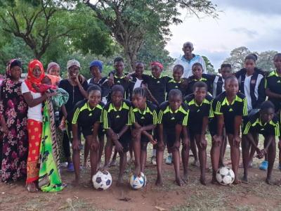 Mädchenfußballteam Verwaltungsbezirk