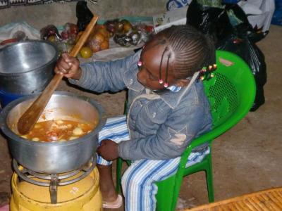 Abendessen wird gekocht