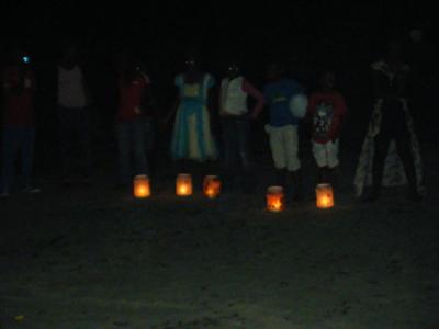 um Mitternacht am Strand