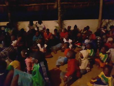 the decorated banda at the beach