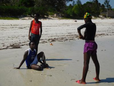 at the beach