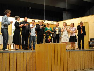 Theatercrew der Kolpingfamilie in Mietingen (Oktober 2010)