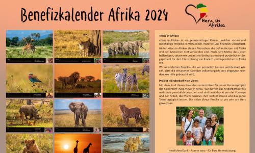 2023 Benefizkalender Afrika 2024