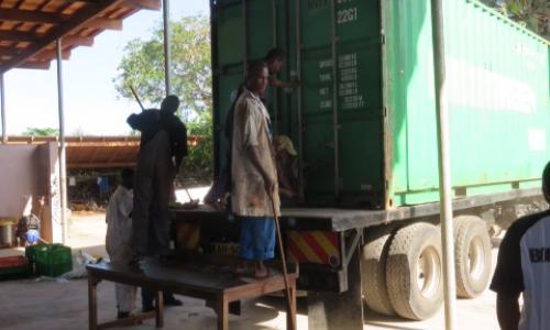 Containerankunft in Kenia 2015
