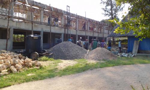 der Betonring wird gefertigt...