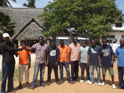 die Mitarbeiter der Schreinerei