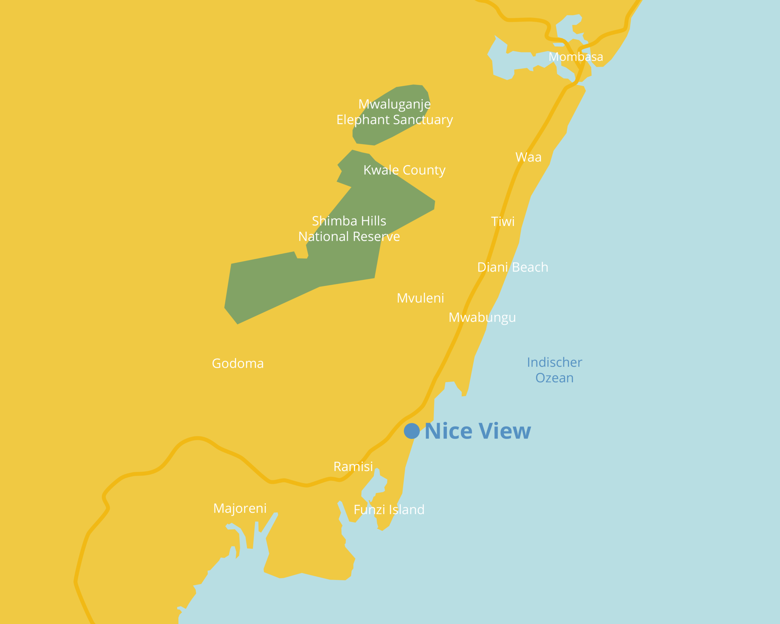 Landkarte Nice View Msambweni